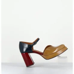 Sale CHIE MIHARA Babies tricolore bout pointu à plateforme - FASI MASERATI SAND