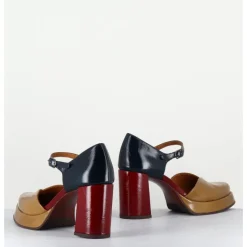 Sale CHIE MIHARA Babies tricolore bout pointu à plateforme - FASI MASERATI SAND