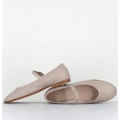 OA NON FASHION Ballerines à bride en cuir souple - ROXY NAPPA BEIGE