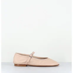 Discount OA NON FASHION Ballerines à bride en cuir souple rose clair - ROXY NAPPA NUDE