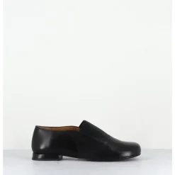 Sale AUDLEY Ballerines à élastique en cuir souple - MAGAR NAPPA BLACK NOIR