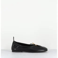 New ALOHAS Ballerines à noeud en cuir souple - ROSALIND BLACK BALLET NOIR