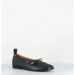 Outlet ALOHAS Ballerines à noeud en cuir souple bouteille - ROSALIND GREEN BALLET VERT