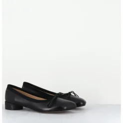 Clearance MM6 MAISON MARGIELA Ballerines anatomiques en cuir petit talon - S59WZ0096 T8013 NOIR