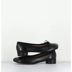 Clearance MM6 MAISON MARGIELA Ballerines anatomiques en cuir petit talon - S59WZ0096 T8013 NOIR