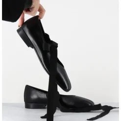 Outlet GARRICE LAB Ballerines 'chausson de danse' en cuir - CHESTER1 NAPPA NERO NOIR