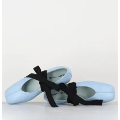 Clearance GARRICE LAB Ballerines 'chausson de danse' en cuir ciel - CHESTER3 NAPPA CIELO BLEU