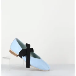 Clearance GARRICE LAB Ballerines 'chausson de danse' en cuir ciel - CHESTER3 NAPPA CIELO BLEU