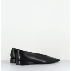 TO&CO Ballerines en cuir bout pointu - NEAL NAPPA BLACK NOIR