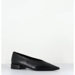 TO&CO Ballerines en cuir bout pointu - NEAL NAPPA BLACK NOIR