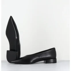 TO&CO Ballerines en cuir bout pointu - NEAL NAPPA BLACK NOIR