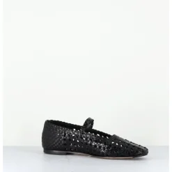 Best MIISTA Ballerines en cuir tressé à bride - YEIDA BLACK NOIR