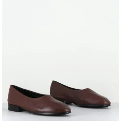 Sale TO&CO Ballerines japonaises en cuir souple - PAMPUM NAPPA SIGARO MARRON