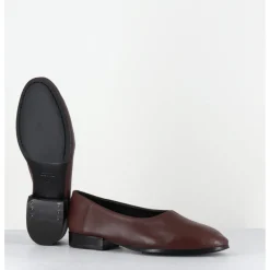 Sale TO&CO Ballerines japonaises en cuir souple - PAMPUM NAPPA SIGARO MARRON