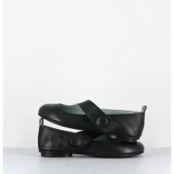 Best GARRICE LAB Ballerines japonisantes à bout rond en cuir - RINA NAPPA NERO NOIR