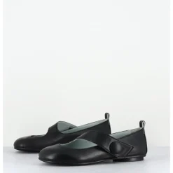 Best GARRICE LAB Ballerines japonisantes à bout rond en cuir - RINA NAPPA NERO NOIR