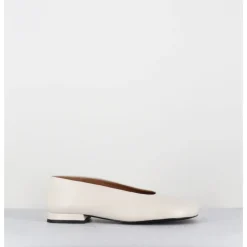 Sale AUDLEY Ballerines minimalistes en cuir - PAOLA1 MARFIL NAPPA BLANC