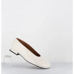 Sale AUDLEY Ballerines minimalistes en cuir - PAOLA1 MARFIL NAPPA BLANC