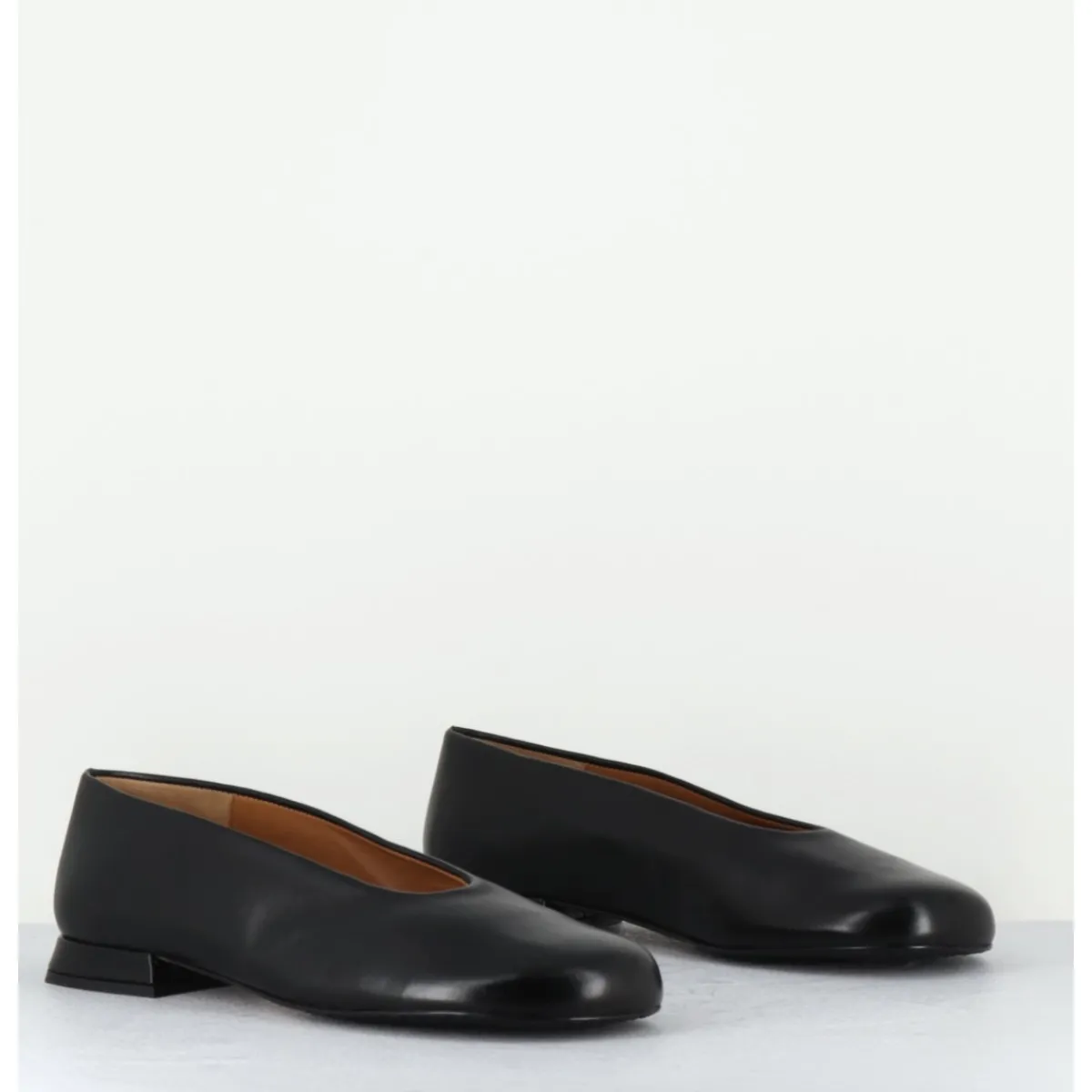 Clearance AUDLEY Ballerines minimalistes en cuir - PAOLA2 BLACK NAPPA NOIR