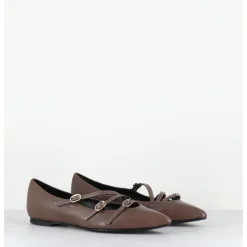GARRICE LAB Ballerines multi-brides en cuir - LINER BERLINO TAUPE