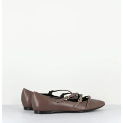 GARRICE LAB Ballerines multi-brides en cuir - LINER BERLINO TAUPE