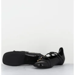 Outlet LELLA BALDI Ballerines multi-brides en cuir - LT2409 NAPPA NERO NOIR