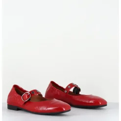 Discount THEA MIKA Ballerines souples à bride naplak - TM9209T NAPLAK ROSSO ROUGE
