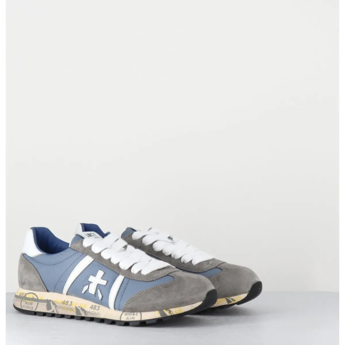 Online PREMIATA Baskets légères toile jean & daim gris - LUCYD 6488 BLEU