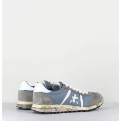 Online PREMIATA Baskets légères toile jean & daim gris - LUCYD 6488 BLEU