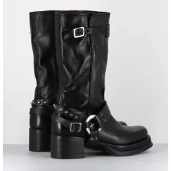 Discount A.S.98 Bikers à ceinturon en cuir - VELVET NERO NOIR