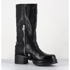 Discount A.S.98 Bikers à ceinturon en cuir - VELVET NERO NOIR