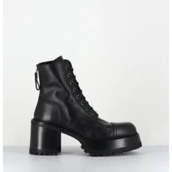 PREMIATA Boots à lacets à plateforme en cuir - M4519 GAUCHO NERO NOIR