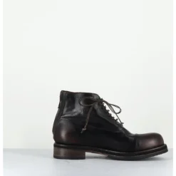 Sale SHOTO Boots à lacets en cuir vieilli - 50848 NEVADA WASHED MARRON