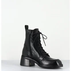Hot MARA BINI Boots à lacets en cuir souple - W232693 GUANTO NERO NOIR