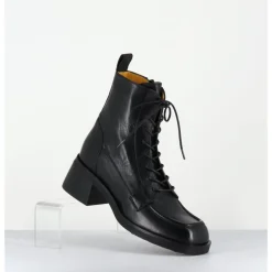 Hot MARA BINI Boots à lacets en cuir souple - W232693 GUANTO NERO NOIR