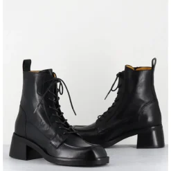 Hot MARA BINI Boots à lacets en cuir souple - W232693 GUANTO NERO NOIR