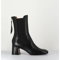 New MARA BINI Boots à élastiques en cuir souple - P900 NERO NOIR