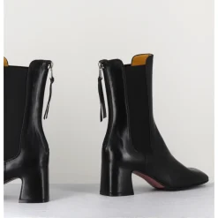 New MARA BINI Boots à élastiques en cuir souple - P900 NERO NOIR