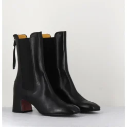 New MARA BINI Boots à élastiques en cuir souple - P900 NERO NOIR