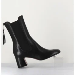 New MARA BINI Boots à élastiques en cuir souple - P900 NERO NOIR