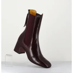 Hot MARA BINI Boots à élastiques en cuir souple x - P900 RUBINO BORDEAU