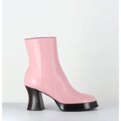 Discount GARRICE LAB Boots à plateforme en cuir talon rétro marron - BLAU NAPPA ROSA ROSE