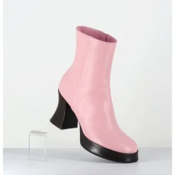 Discount GARRICE LAB Boots à plateforme en cuir talon rétro marron - BLAU NAPPA ROSA ROSE