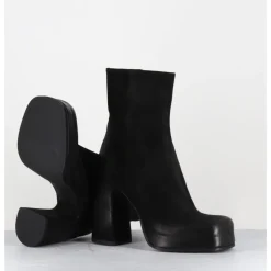 Clearance GARRICE LAB Boots à plateforme en cuir gras - KATHY GOMMA NERO NOIR