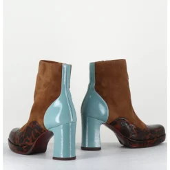 Online CHIE MIHARA Boots à talon en daim camel & coeur violet - DANLOV FIAT CASTANO