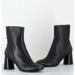 New HALMANERA Boots à talon haut en cuir usé - ADA13 NIGER SHADE NOIR