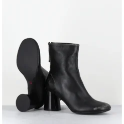 New HALMANERA Boots à talon haut en cuir usé - ADA13 NIGER SHADE NOIR