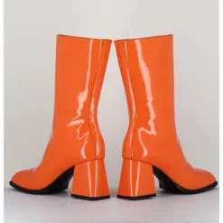 Sale GARRICE LAB Boots à talon 70s en cuir vernis - YA2240 ARANCIO ORANGE