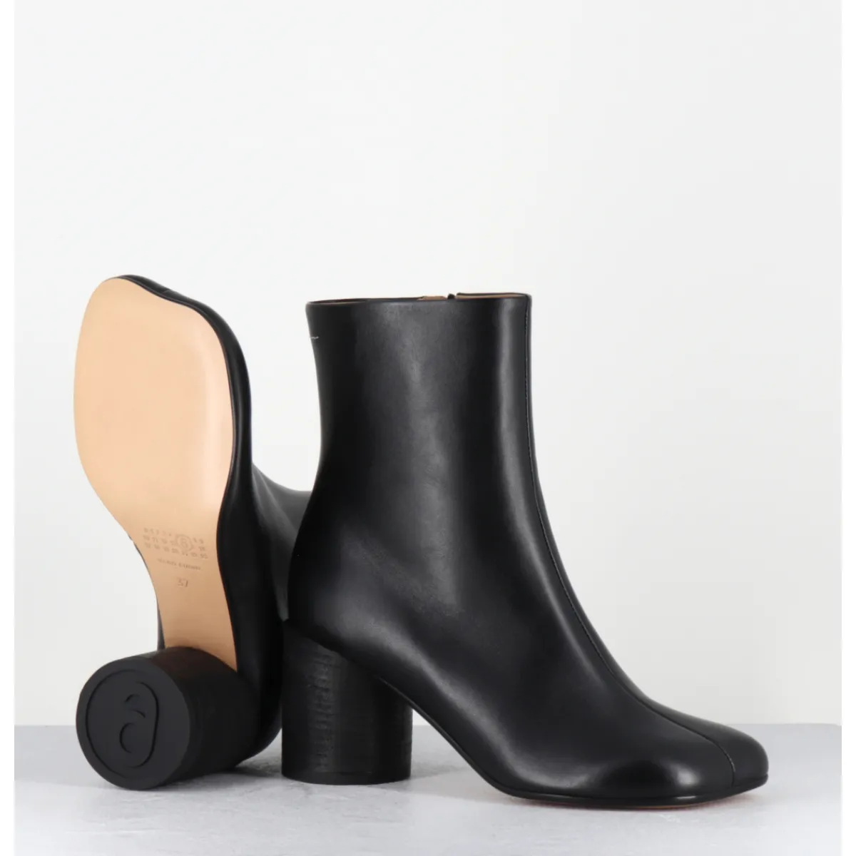 Sale MM6 MAISON MARGIELA Boots anatomiques en cuir - S59WU0235 T8013 NOIR