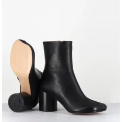 New MM6 MAISON MARGIELA Boots anatomiques surpiqûre frontale en cuir - S59WU0249 T8013 NOIR